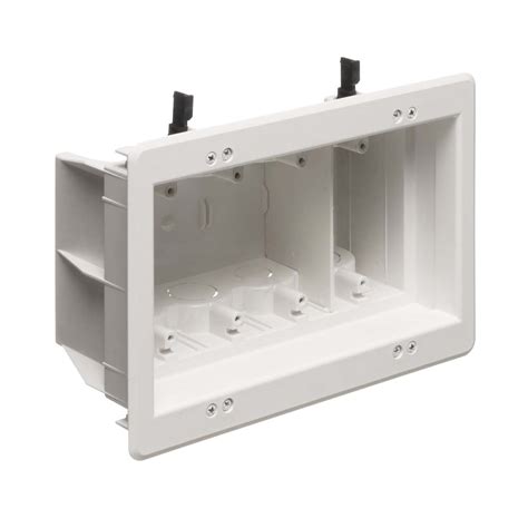 semi recessed metal enclosure|recessed electrical box.